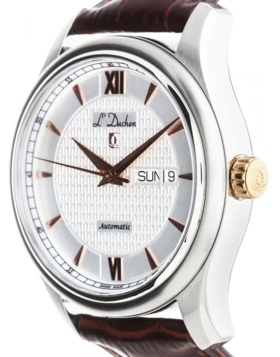 L'Duchen LDuchen D 253.52.23,  швейцария мужские часы на браслете кожаный боковой вид